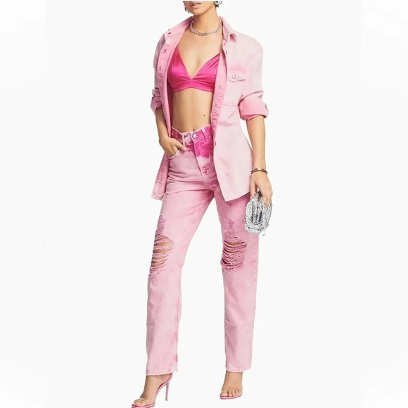 Retrofête Doreen Shirt in Vintage Pink Size Medium - Picture 6 of 8